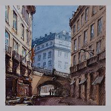 Proyecto: Representación arquitectónica en acuarela. Architecture, Street Art, Traditional illustration, Architectural Illustration, and Watercolor Painting project by Fabricio M - 01.02.2021