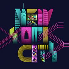 The City that Never Sleeps. Un proyecto de Diseño, Lettering digital, Diseño gráfico, Ilustración tradicional, Lettering, Tipografía y Diseño tipográfico de Jackie Noëlle - 02.01.2021
