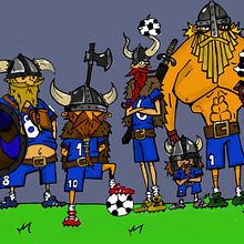 Mi Proyecto del curso: VIKINGOS FUTBOLISTAS. Traditional illustration project by carlos cornejo rodriguez - 01.03.2021