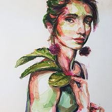 My project in Artistic Portrait with Watercolors course. Painting, and Watercolor Painting project by Constantin Eugen Cozma - 01.03.2021