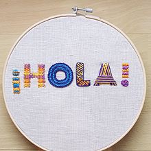 Mi Proyecto del curso: Letras bordadas: el hilo como herramienta gráfica. Un progetto di Ricamo di Vhanessa Murillo - 03.01.2021
