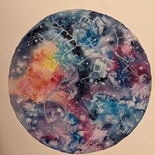 Galaxy - My project in Modern Watercolor Techniques course. Watercolor Painting project by ludmila_krizova - 01.03.2021