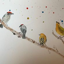 Mi Proyecto del curso: Acuarela artística para ilustración de aves. Watercolor Painting project by Elizabeth Posada - 01.04.2021