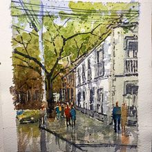 Mi Proyecto del curso: Paisajes urbanos en acuarela. Un projet de Architecture de Mario Alberto Reyes - 04.01.2021