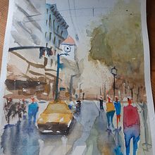 My project in Urban Landscapes in Watercolor course. Watercolor Painting project by Andy Shillaber - 01.04.2021