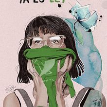 Ya es ley. Jada legea da. Homenaje a la lucha de las mujeres argentinas . Watercolor Painting project by a_rroz - 01.10.2021