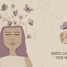 Editorial illustratiton. My project. "Send Love to the World". Ilustração editorial projeto de Cecilia Weissbein - 04.01.2021