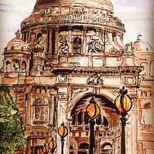 My project in Architectural Sketching with Watercolor and Ink course. Architectural Illustration project by Rangan Goldsmith - 01.04.2021