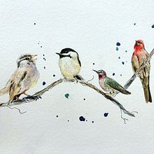My project in Artistic Watercolor Techniques for Illustrating Birds course. Watercolor Painting project by Haike Tremblay - 01.04.2021