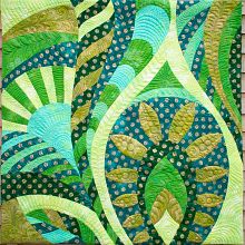 The Green Quilt. Un proyecto de Artesanía, Tejido, Interiorismo y Costura de lena_pugacheva - 05.01.2021