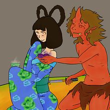 Urikohime seducida en su melón. Drawing, Digital Drawing, Manga, and Digital Painting project by Valentina Soto - 01.06.2021