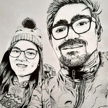 Proyecto final: Dibujo para principiantes nivel -1 . Portrait Drawing project by Geber Andrés - 01.07.2021