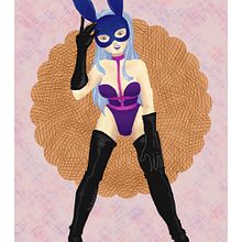 Valeska en Bunnysuit. Drawing, Digital Drawing, Traditional illustration, Digital Illustration, Painting, and Digital Painting project by Valentina Soto - 06.30.2020