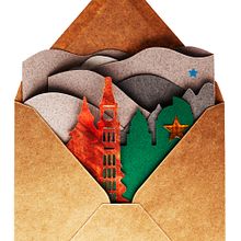 Our Christmas Cards, a Pop-Up Excercise. Un proyecto de Papercraft de German Murillo - 20.12.2020