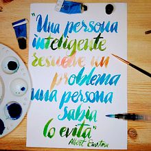 Mi Proyecto del curso: Caligrafía itálica con brush pen . Caligrafie, Creativitate și Pictură în acuarelă de camilo lopera - 01.06.2021