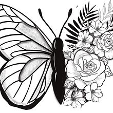 My project in Digital Design and Illustration of Tattoos with Procreate course. Un progetto di Design di tatuaggi di Josee Rolland - 16.02.2021