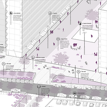 Centro Cultural como Unificador social en el barrio de la Mina. 3D, Architecture, Architectural Illustration, and ArchVIZ project by Edgar Pérez - 01.07.2021
