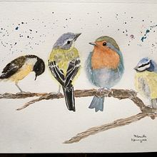 My project in Artistic Watercolor Techniques for Illustrating Birds course. Watercolor Painting project by Maria Camille - 01.03.2021