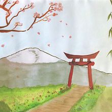 Mi Proyecto del curso: Ilustración en acuarela con influencia japonesa Ein Projekt aus dem Bereich Zeichnung von Meri Vidal - 07.01.2021