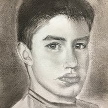 Mi Proyecto del curso: Retrato realista al carboncillo. Projekt z dziedziny  Sztuki piękne,  R i sunek użytkownika Verónica Chauvet - 08.01.2021