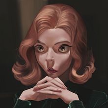 Gambito de Dama. Digital Painting project by José Gabriel Miedes Fernández - 01.08.2021