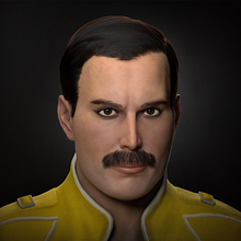 Freddie Mercury Ein Projekt aus dem Bereich 3D, Design von 3-D-Figuren, 3-D-Modellierung und Skulptur von Minn Thant Sin - 08.01.2021