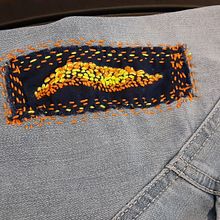 Me encantó el curso , y la maestra es genial, con lo que aprendí no sólo puedo reparar prendas si no darle vida a prendas aburridas.. Embroider project by Anabel Atilano Arias - 01.08.2021