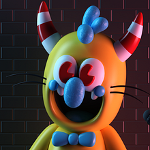 Diablito Standupero. Un proyecto de 3D, Diseño 3D, Diseño de personajes, Diseño de personajes 3D e Ilustración tradicional de gerardo_escalante_85 - 08.01.2021