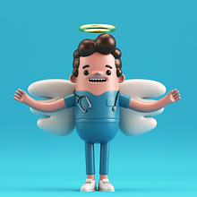 Ángeles de hoy. Un proyecto de 3D, Diseño 3D, Diseño de personajes y Diseño de personajes 3D de gerardo_escalante_85 - 08.01.2021