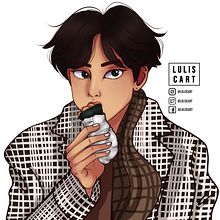 Fanart Kim Taehyung. Un proyecto de Ilustración tradicional de Luiza Castro - 09.01.2021