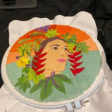 My project in Introduction to Botanical Embroidery course. Un proyecto de Bordado de Megan Hyson - 13.01.2021