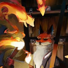 Monje Kitsune. Un proyecto de Diseño de personajes e Ilustración tradicional de Rodrigo Rivas (Ruiveran) - 09.01.2021