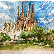 Mi Proyecto del curso: Paisajes urbanos en acuarela. Projekt z dziedziny  Sztuki piękne użytkownika Jorge Rodríguez Vázquez - 09.01.2021