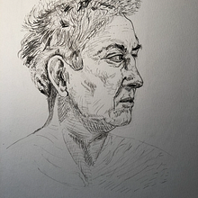 Robert Graves. My project in Introduction to Portraits with India Ink and Nibs course. Ilustração com tinta, e Desenho de retrato projeto de jordi_sola - 09.01.2021