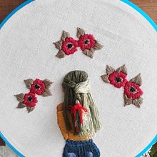 Meu projeto do curso: Técnicas para bordar cabelos em 3D. Een project van 3D y Borduurwerk van Aline Gomes - 09.01.2021