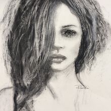 Mi Proyecto del curso: Retrato artístico al carboncillo: creando atmósferas. Portrait Drawing project by roswithasart - 01.09.2021