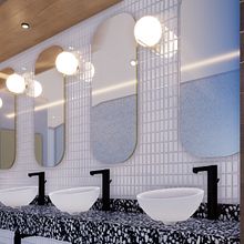 Baños públicos | Propuesta interior. Interior Architecture, Interior Design, and ArchVIZ project by SARAH TIO - 01.10.2021