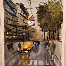 My project in Urban Landscapes in Watercolor course. Un progetto di Pittura ad acquerello di Daniel Mateescu - 09.01.2021