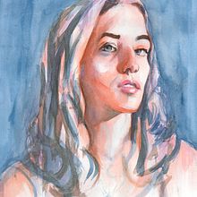Mi Proyecto del curso: Retrato artístico en acuarela. Portrait Drawing, and Realistic Drawing project by Nathaly Vivanco Mayta - 01.10.2021
