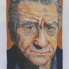 Ejercicio n°2 Tu Mejor retrato "Robert de Niro" ."Retrato realista con lápices de colores". 3D, Fine Arts, Creativit, Drawing, Pencil Drawing, Figure Drawing, Artistic Drawing, Portrait Drawing, Realistic Drawing, and Traditional illustration project by Elizabeth Coloma Santibañez - 12.15.2020