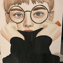 My project in Watercolor Portrait from a Photo course. Artistic Drawing, Traditional illustration, and Watercolor Painting project by Alexandra Pasare - 01.10.2021