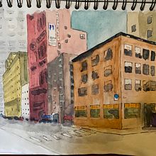 My project in Architectural Sketching with Watercolor and Ink course Ein Projekt aus dem Bereich Traditionelle Illustration von Alan Jennison - 10.01.2021