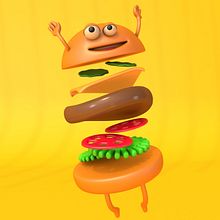 CURSO AARON RENDER BURGUERS by Jaime Rodriguez. Un progetto di Character design 3D di Jaime Rodriguez - 10.01.2021