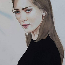 My project in Watercolor Portrait from a Photo course. Un progetto di Pittura ad acquerello di Claudine Dufour - 10.01.2021