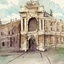 Mein Kursprojekt: Architektonische Zeichnung mit Aquarell und Tinte. Un proyecto de Pintura a la acuarela de Natalie - 24.12.2021