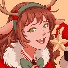 Xmas Girl . Un progetto di Illustrazione digitale, Disegno, Illustrazione tradizionale e Manga di Nicoly Boaventura - 11.01.2021