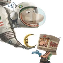 O PRESENTE - A LUA. Un progetto di Illustrazione tradizionale, Disegno e Illustrazione digitale di Rony Nobre - 11.01.2021