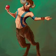 Fauno - Pintura digital. Projekt z dziedziny Malarstwo c i frowe użytkownika Jose Luis - 12.01.2021