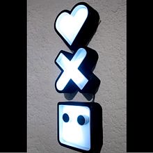 Figura con iluminación LED, logo de LOVE, DEATH + ROBOTS. 3D, and 3D Design project by Erick Diaz - 03.23.2021