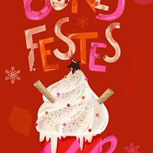 Felicitación de Navidad 2020. Un proyecto de Bocetado, Creatividad, Dibujo, Dibujo a lápiz, Dibujo digital, Dirección de arte, Diseño, Diseño gráfico, Ilustración tradicional e Ilustración vectorial de Monica Farguell Perez - 12.01.2021